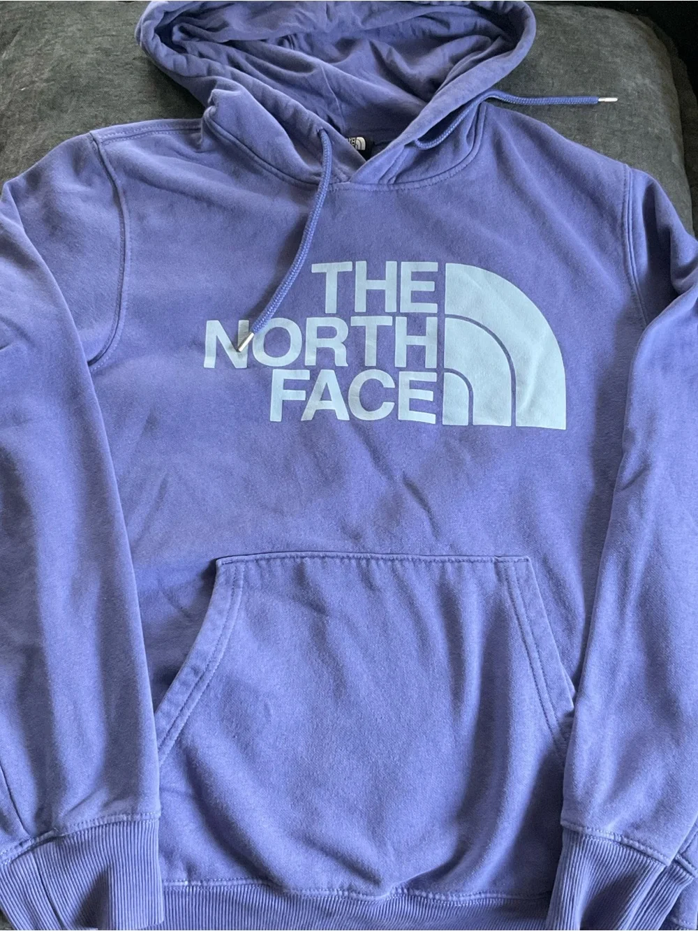 Mens North Face Pullover Hoodie Sweatshirt, purple, size Medium, EUC